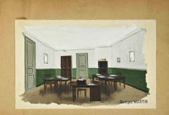 The Studio - Drawing by Georges Martin - Mid 20th century