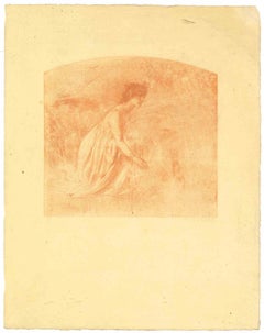 Fille de fermier - Gravure - Début du 20e siècle