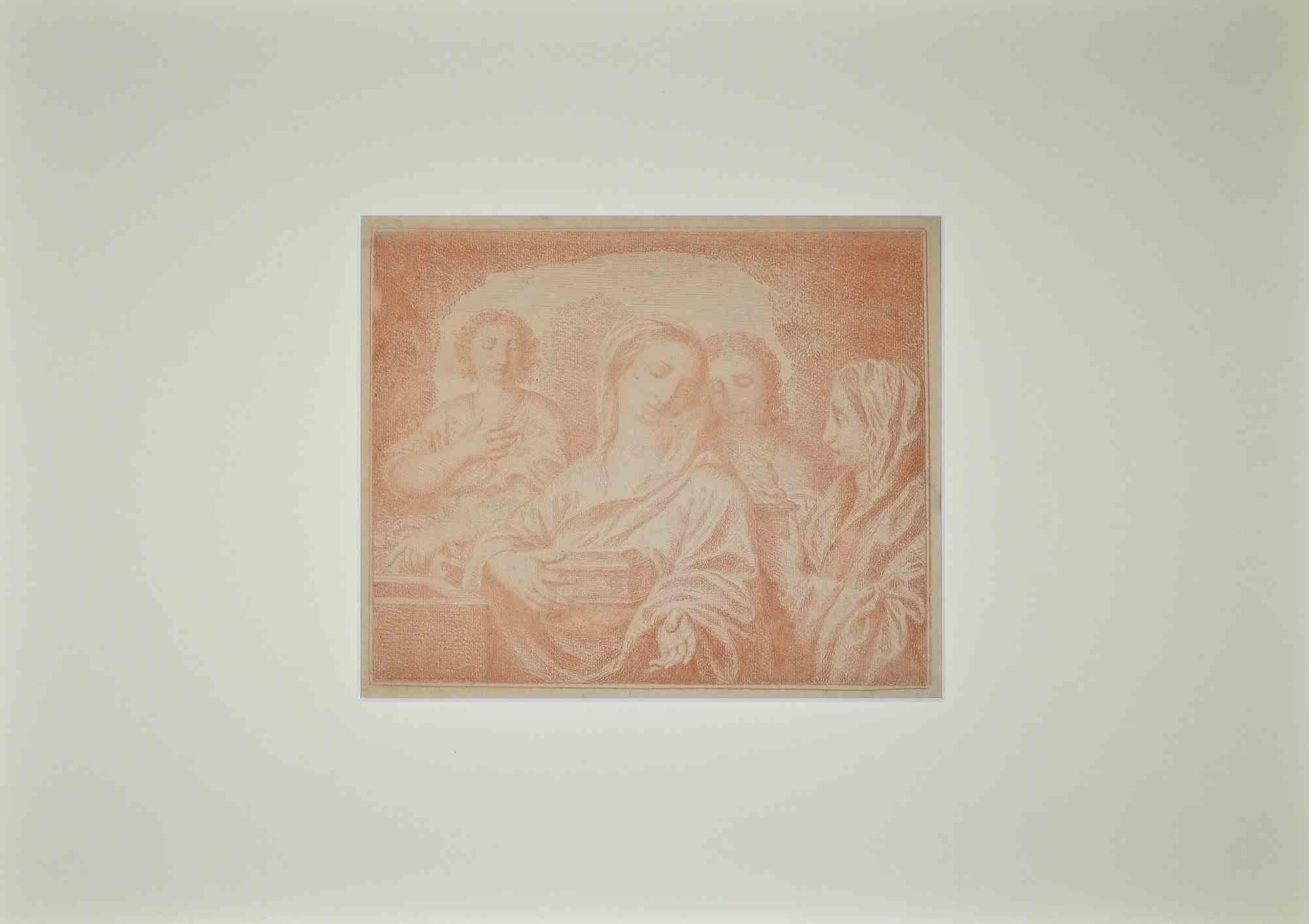 Sacra Famiglia - Gravure - Fin du XVIIIe siècle - Art de Unknown