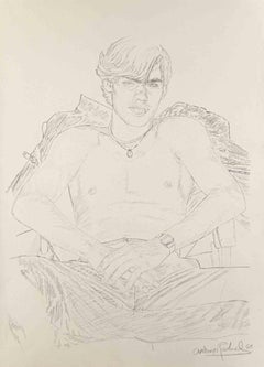 Portrait of a Boy - Pencil Drawing by Anthony Roaland - 1981
