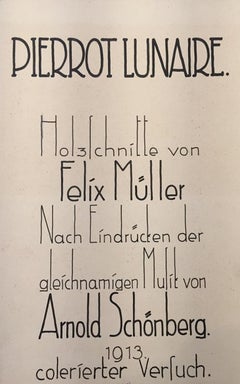Lieder des Pierrot Lunaire - Woodcuts by Conrad Felixmüller - 1910s