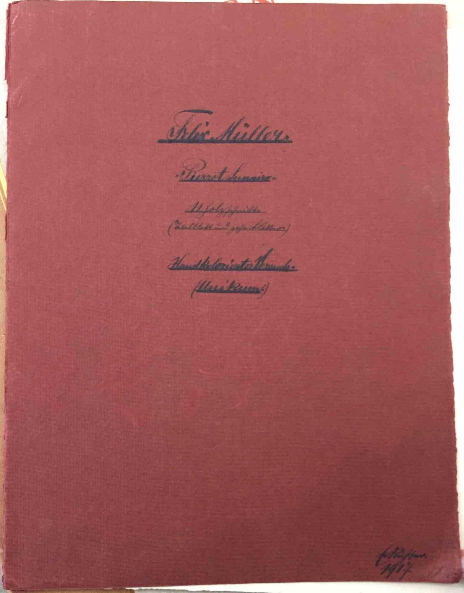 Lieder des Pierrot Lunaire - Woodcuts by Conrad Felixmüller - 1910s For Sale 4