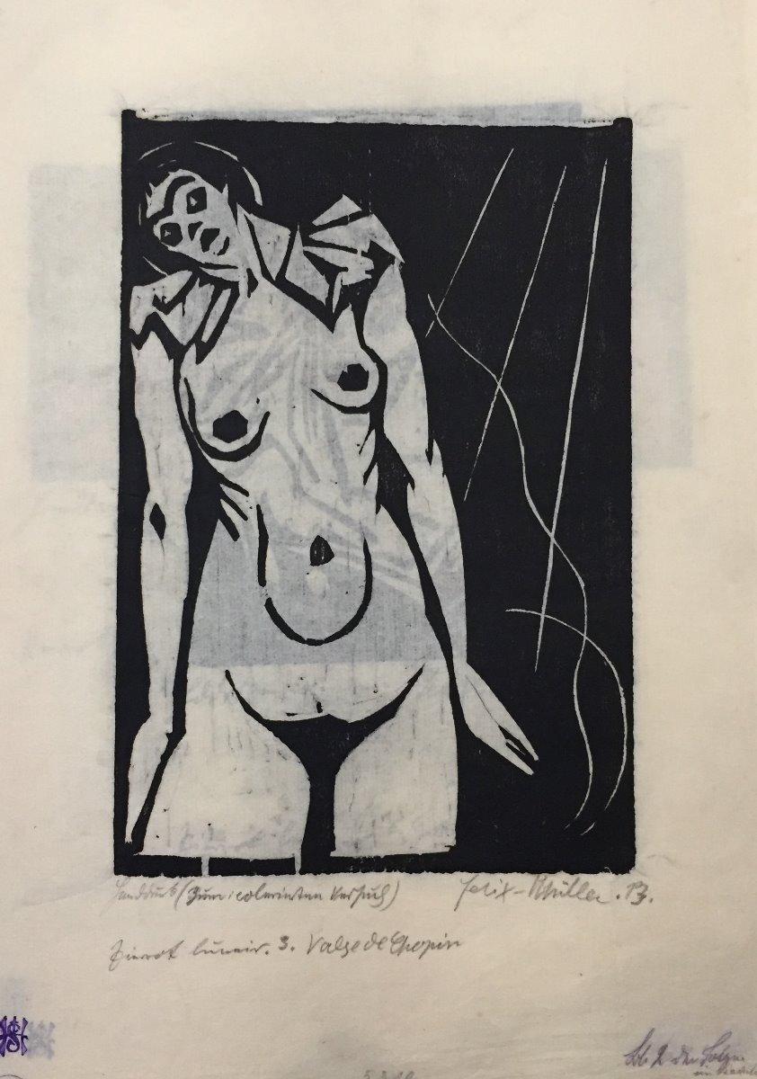 Lieder des Pierrot Lunaire - Woodcuts by Conrad Felixmüller - 1910s For Sale 2