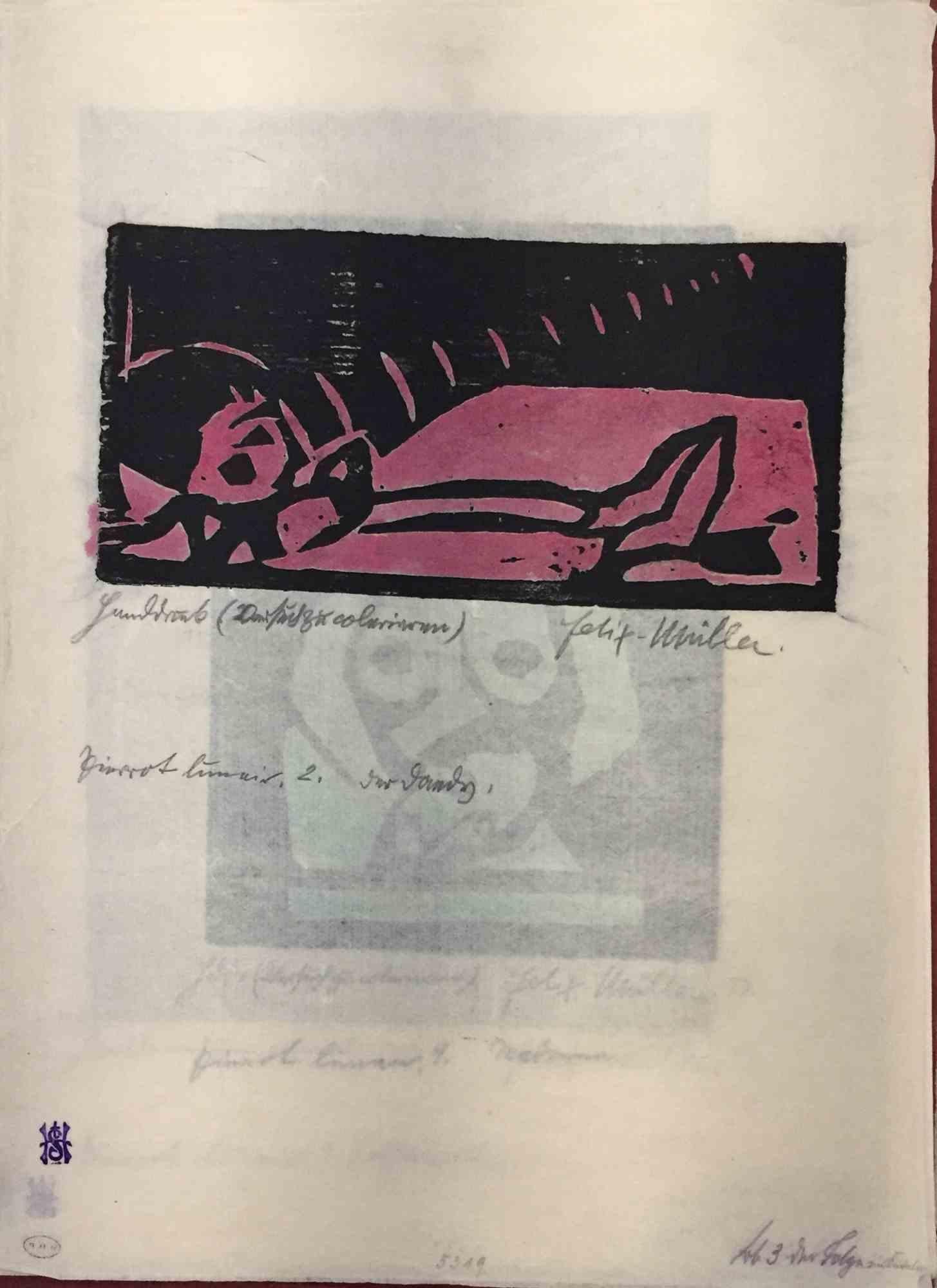 Lieder des Pierrot Lunaire - Woodcuts by Conrad Felixmüller - 1910s For Sale 8