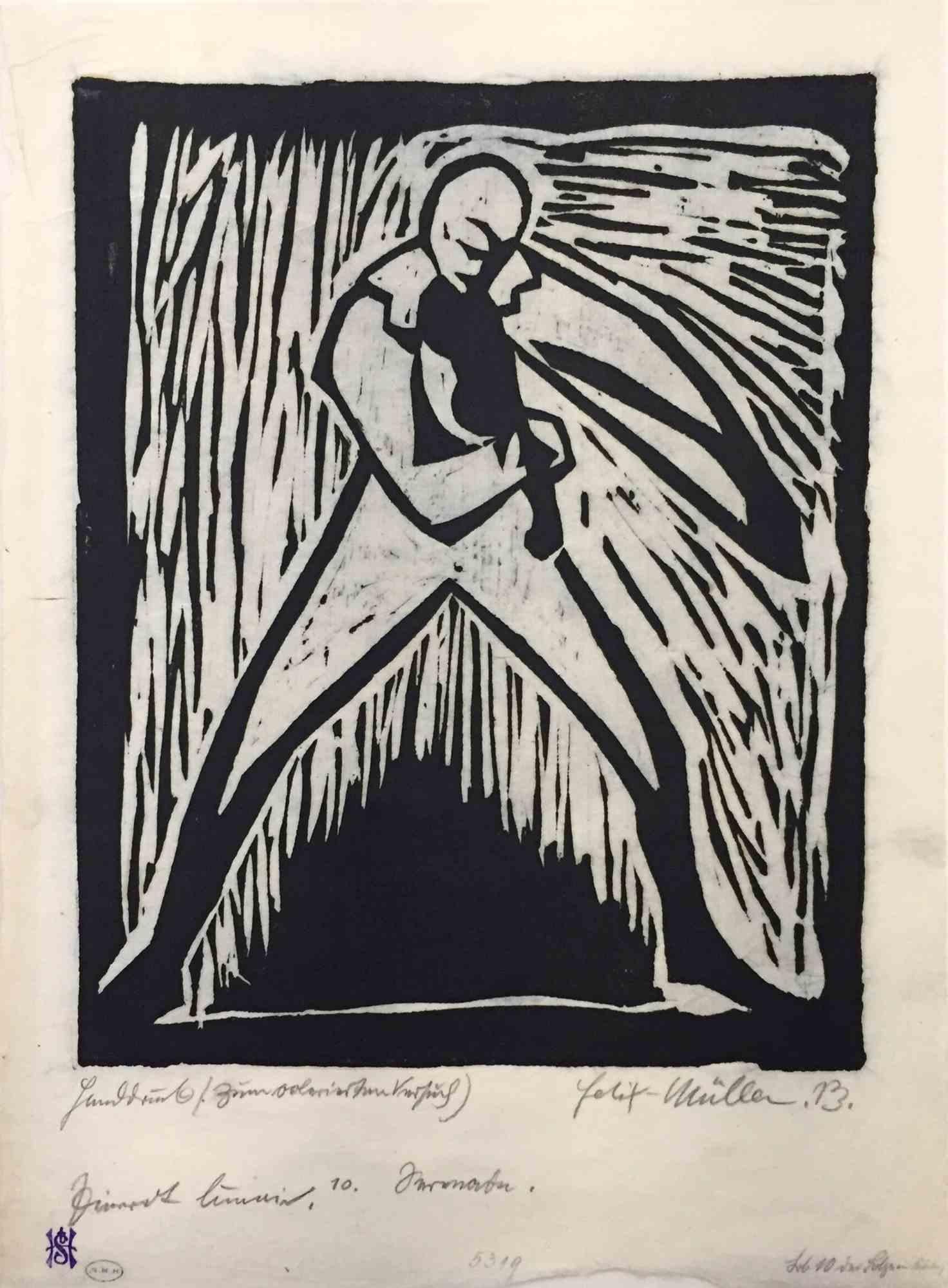 Lieder des Pierrot Lunaire - Woodcuts by Conrad Felixmüller - 1910s For Sale 12