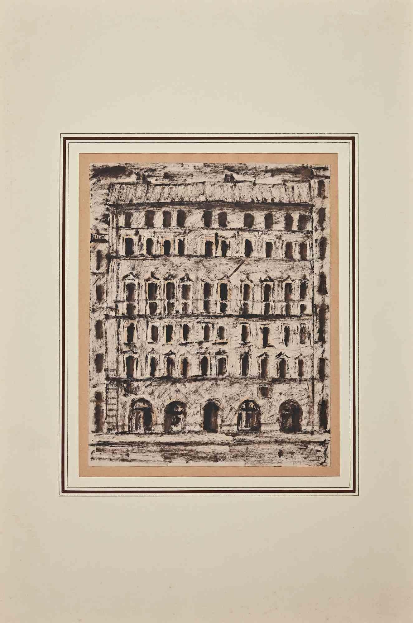 Edificios - Témpera de Arturo Peyrot - 1943 en venta 1