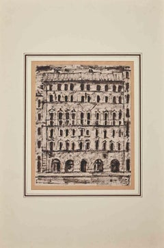 Buildings - Tempera by Arturo Peyrot - 1943