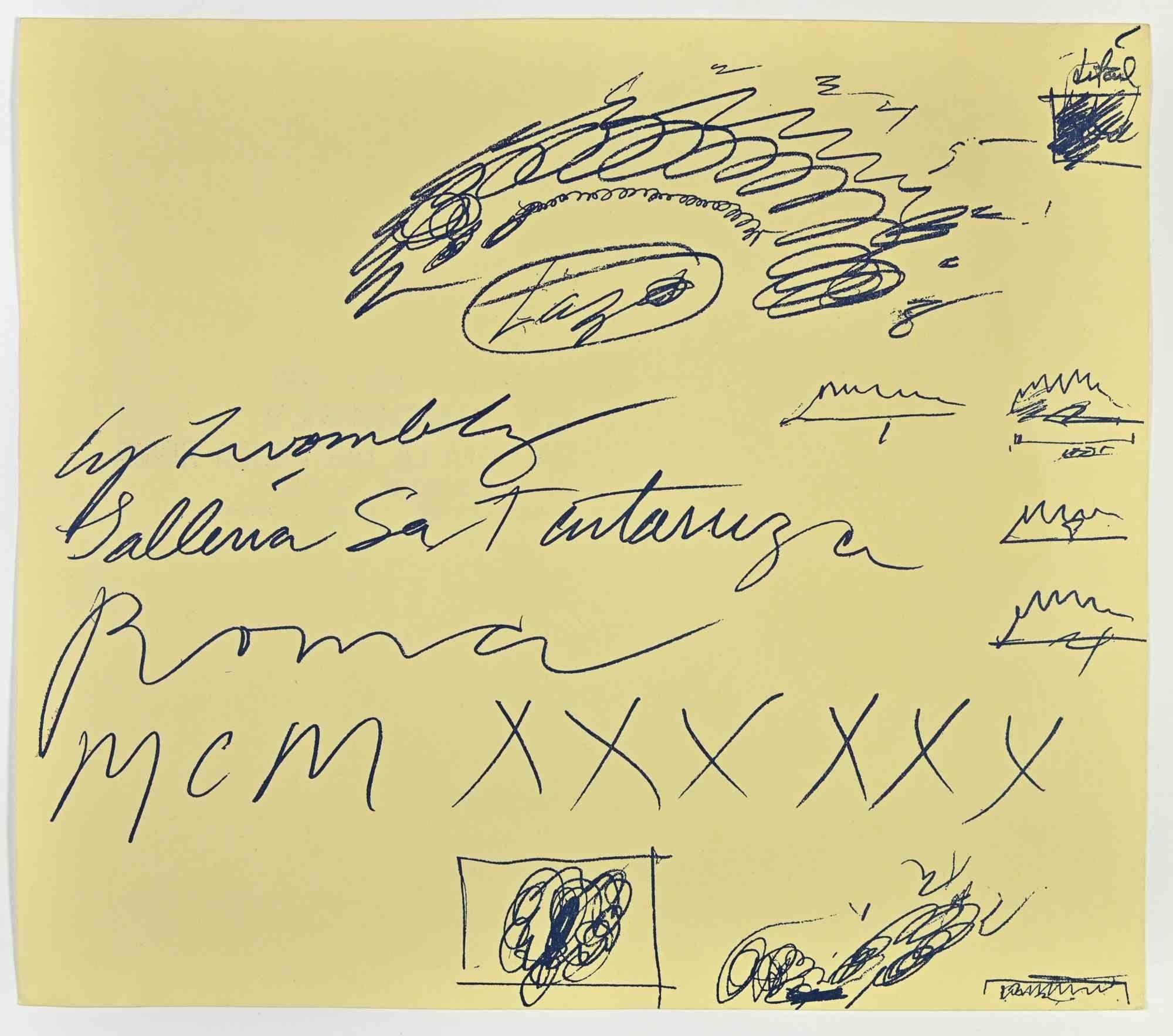 Cy Twombly Ausstellungsprospekt - Galleria La Tartaruga 1960 – Art von (after) Cy Twombly