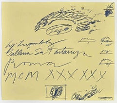 Cy Twombly Exhibition Leaflet - Galleria La Tartaruga 1960