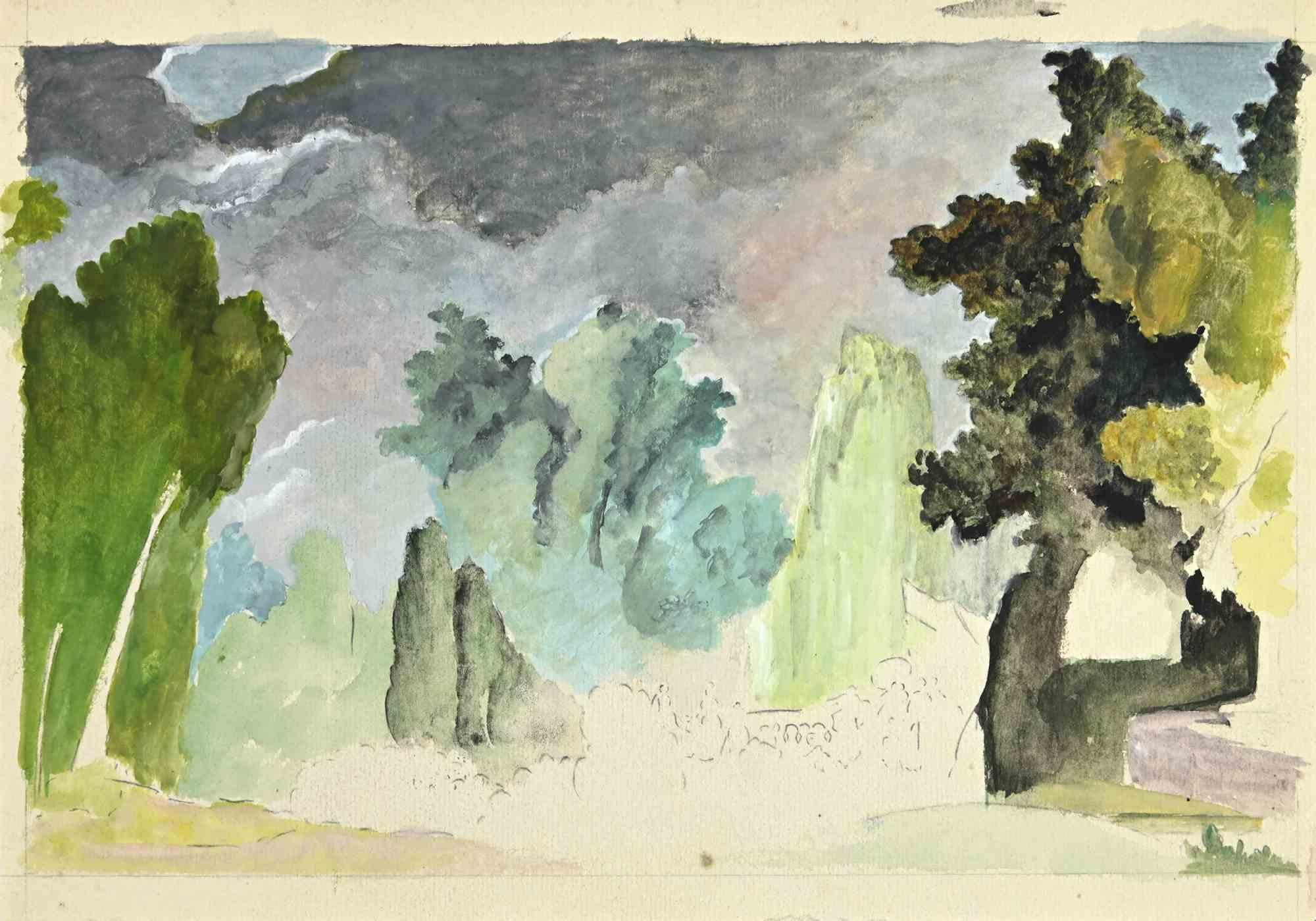 The Forest - Drawing - 1950s