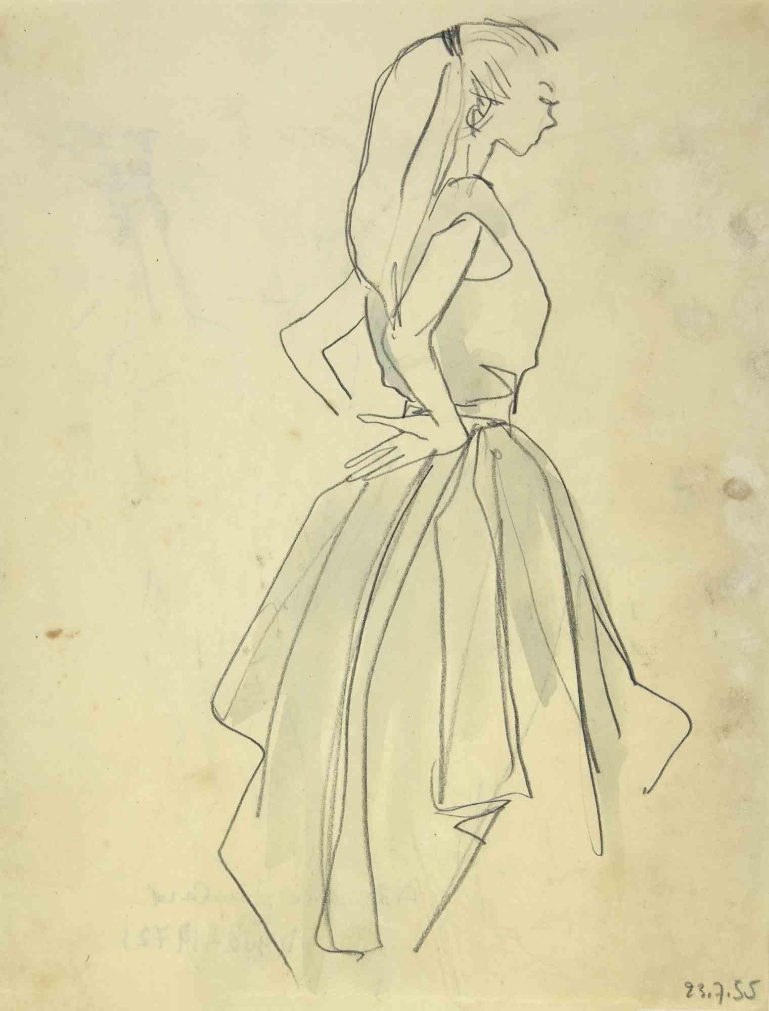 The Girlish - Drawing Hubert Yencesse - 1955