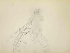 El barquero - Dibujo - Finales del siglo XIX