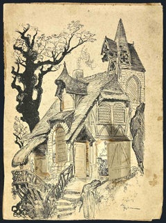 Tierhaus – Zeichnung – Zeichnung – Mitte des 20. Jahrhunderts