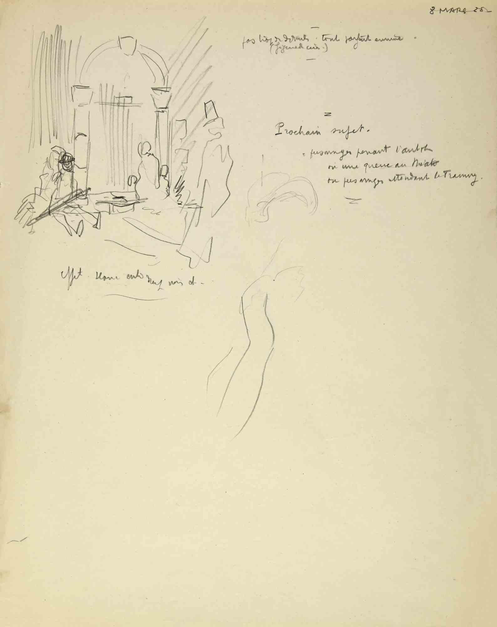The Gate - Drawing - Mid 20th Century