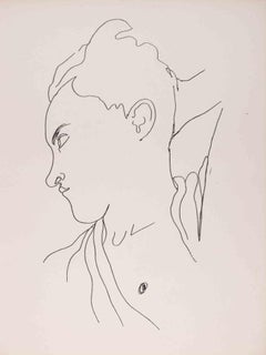 Retrato de Jean Desbordes - Litografía de Jean Cocteau - 1929