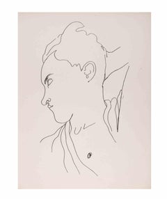Portrait de Jean Desbordes - Lithograph by Jean Cocteau - 1929