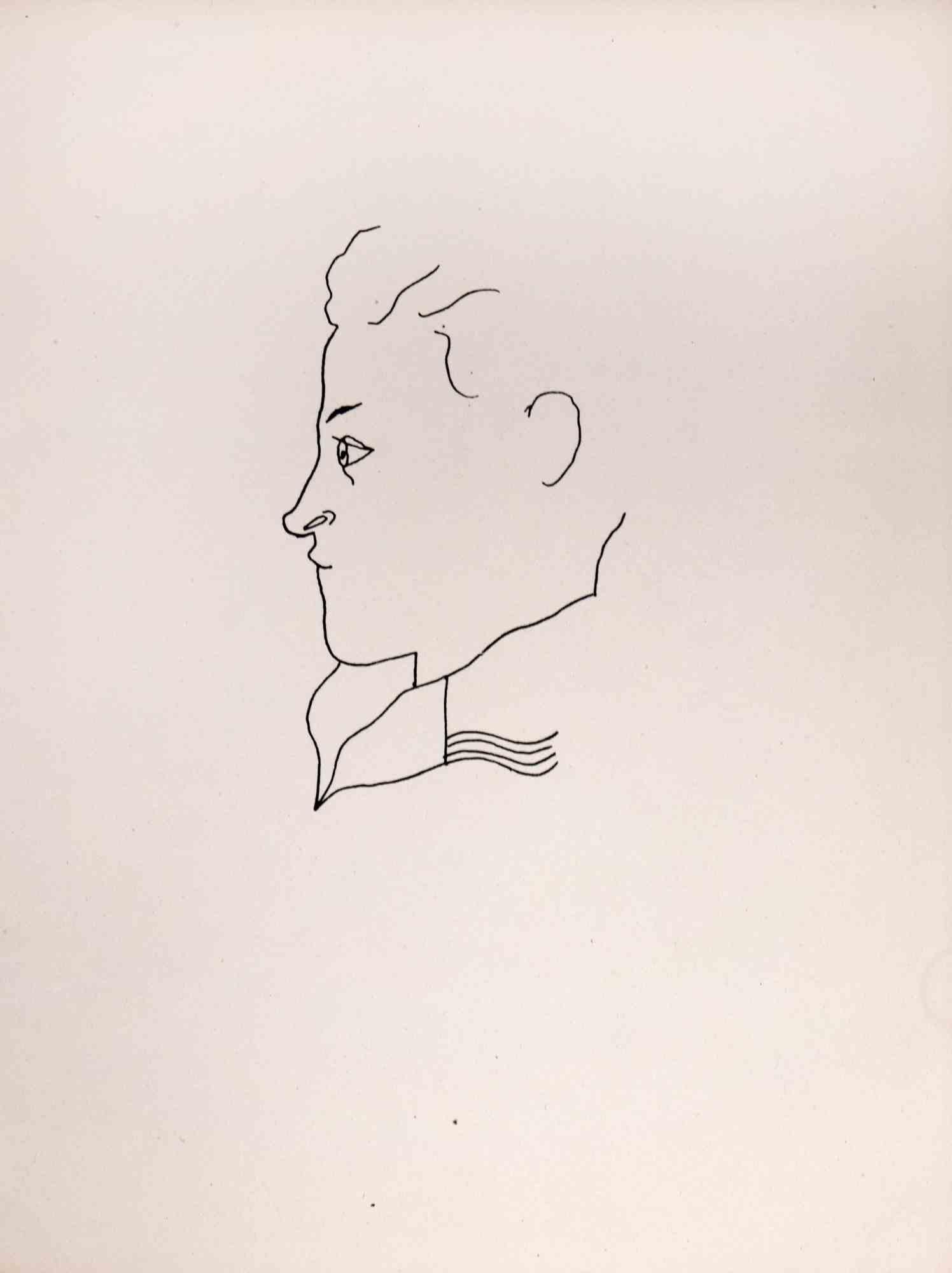Litografía sobre vélin pur fil des Papeteries du Marais, realizada por Cocteau en 1929.

Pertenece al conjunto "25 Dessins d'Un Dormeur", publicado por H. L. Mermod, Lausana.

Edición de 213, no numerada, tal como se publicó.

Excelente estado.