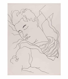 Portrait de Jean Desbordes - Lithograph by Jean Cocteau - 1929