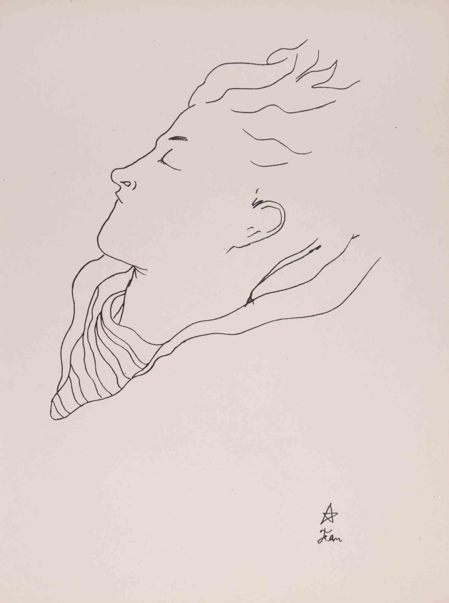 Litografia su vélin pur fil delle Papeteries du Marais, realizzata da Cocteau nel 1929.

Appartiene alla suite "25 Dessins d'Un Dormeur", pubblicata da H. L. Mermod, Losanna.

Edizione di 213 esemplari, non numerati e firmati nella