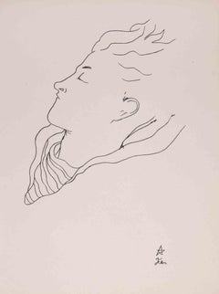 Retrato de Jean Desbordes - Litografía de Jean Cocteau - 1929