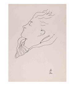 Ritratto di Jean Desbordes - Litografia di Jean Cocteau - 1929