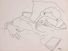 Portrait de Jean Desbordes - Lithograph by Jean Cocteau - 1929
