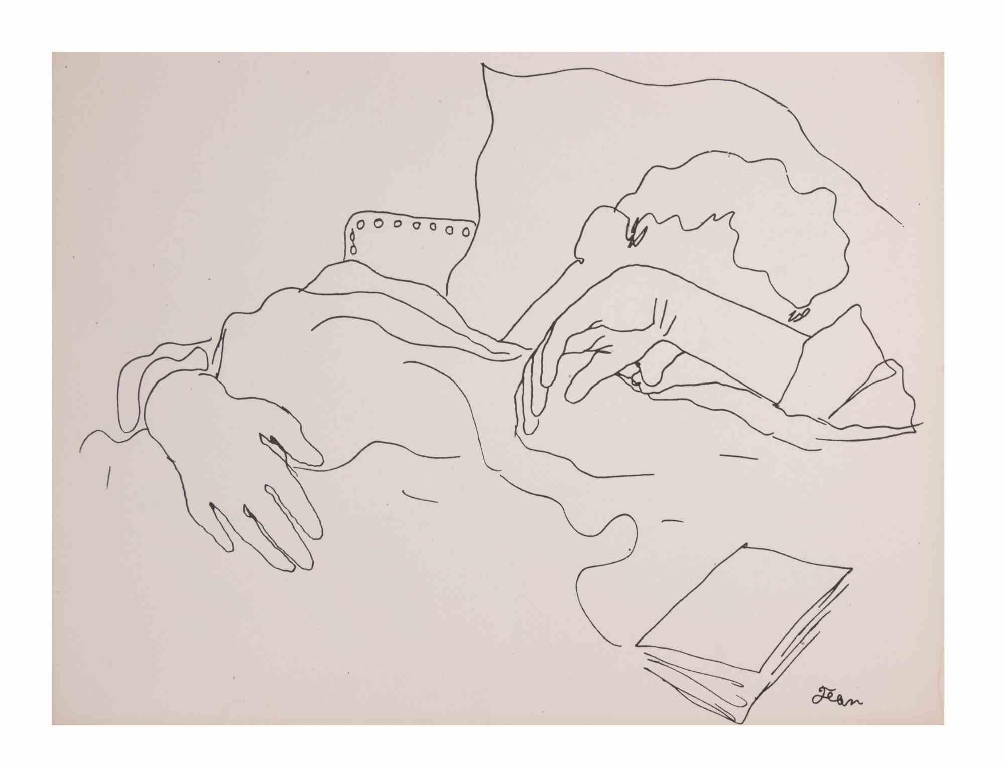 Portrait de Jean Desbordes - Lithographie von Jean Cocteau - 1929 1