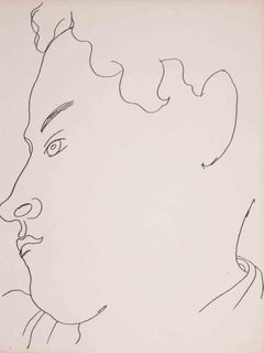 Portrait de Jean Desbordes - Lithograph by Jean Cocteau - 1929