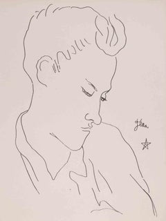 Portrait de Jean Desbordes - Lithographie de Jean Cocteau - 1929