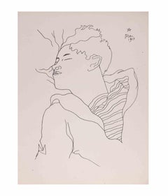 Portrait de Jean Desbordes - Lithograph by Jean Cocteau - 1929