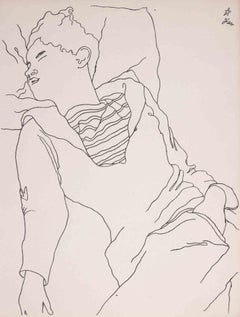 Retrato de Jean Desbordes - Litografía de Jean Cocteau - 1929