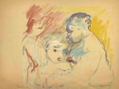 The German in the Brewery - Drawing by Mino Maccari - Mid-20th Century