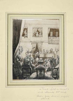 Franz Liszt in concerto - Disegno - Fine del XIX secolo