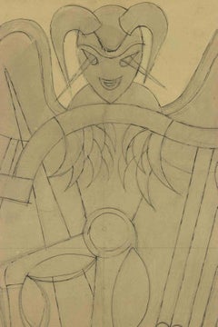 Diavoletto Alato - Disegno di Fortunato Depero - 1946/47