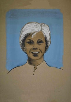 Portrait - Drawing by Enotrio Pugliese - 1960s