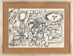 Composición cubista - Dibujo de Gianpaolo Berto - 1973