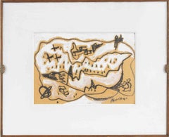 Composición abstracta - Dibujo - Años 70