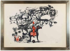 La multitud y el orden - Litografía - Años 70