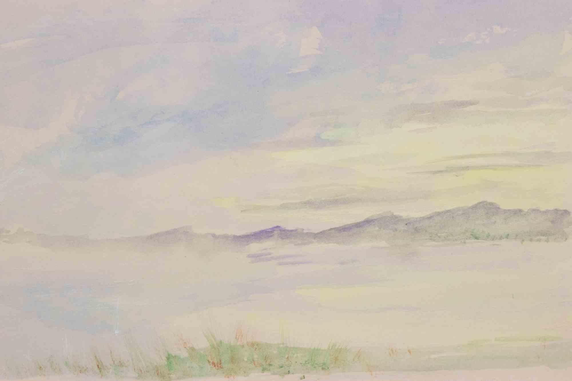 Paisaje - Dibujo de Michele Ricciuti - 1984 en venta 1