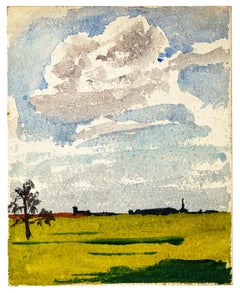 Landschaft – Zeichnung von Jean Chapin – Mitte des 20. Jahrhunderts