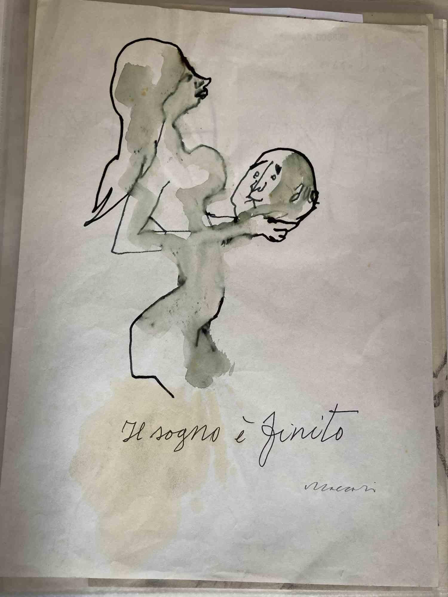 The Dream is Over - Drawing by Mino Maccari - 1975