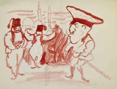 The General - Dessin de Mino Maccari - Milieu du 20e siècle