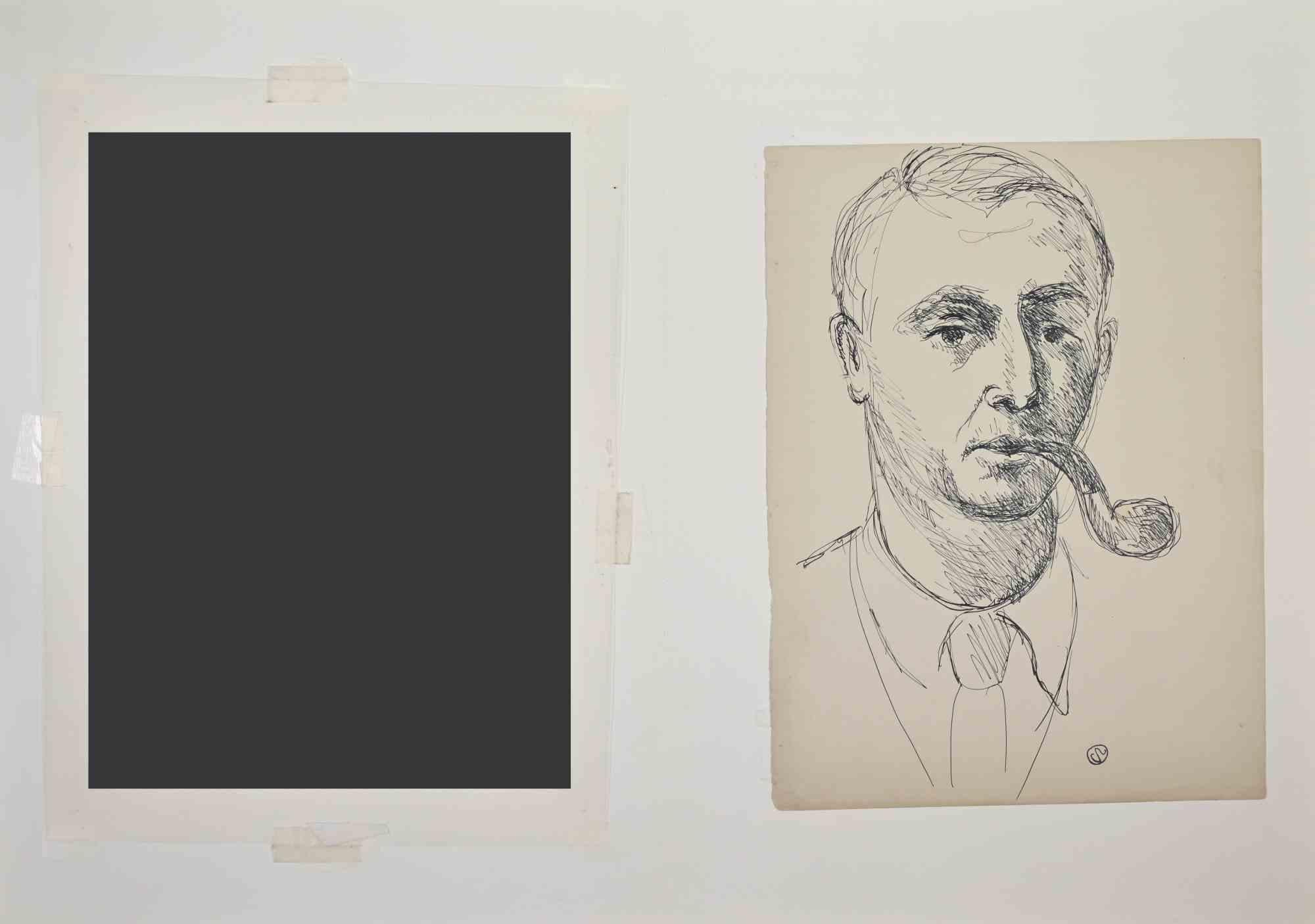 Portrait de Gabriel Zendel, milieu du 20e siècle en vente 1