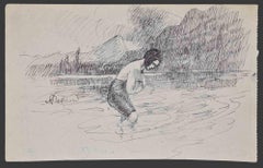 Swimmer - Drawing By Isidore Pils - Mid-20th Century