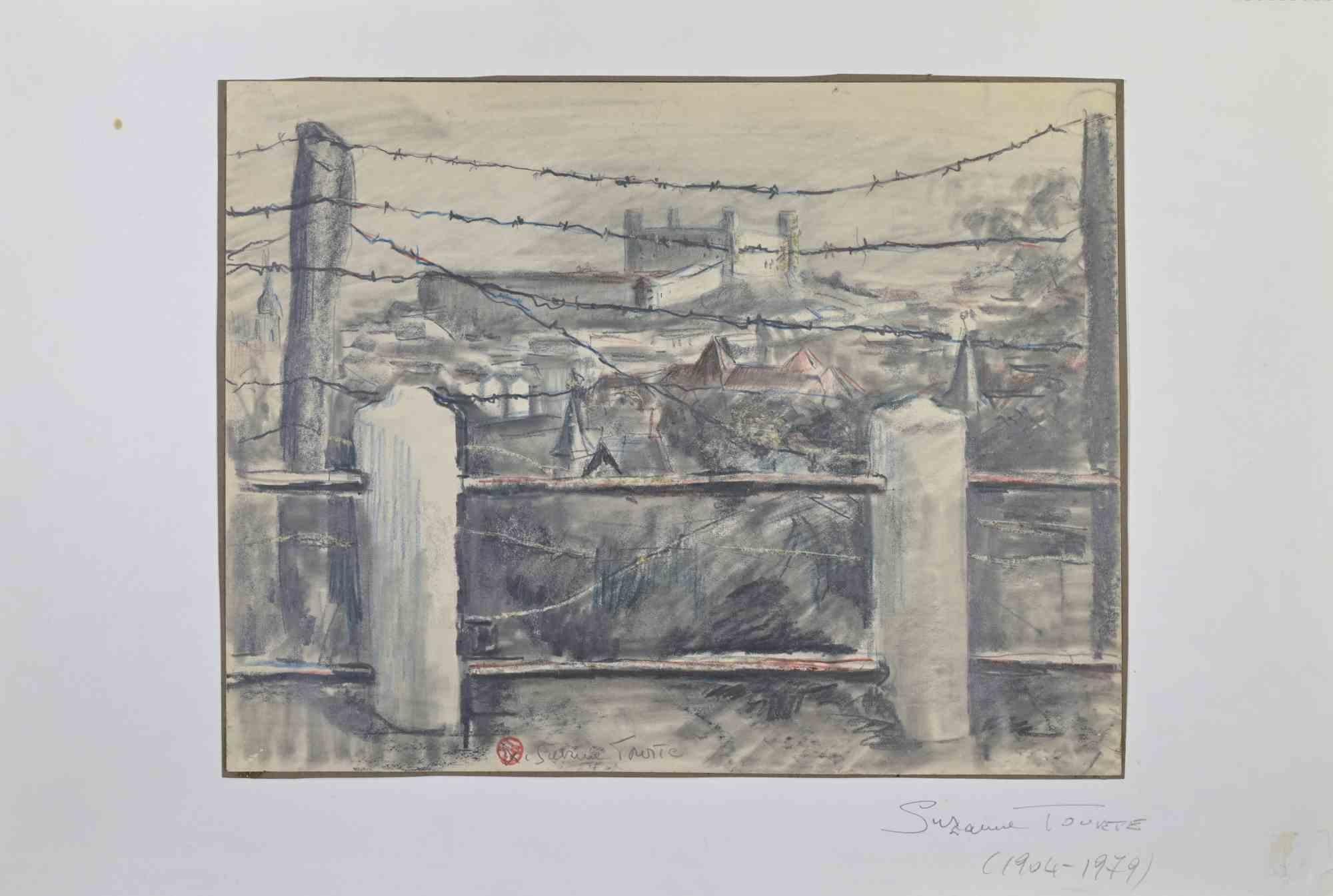 Castle - Drawing By Suzanne Tourte - Mid-20th Century