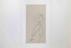 Soldat - Dessin de Isidore Pils - Milieu du 19e siècle