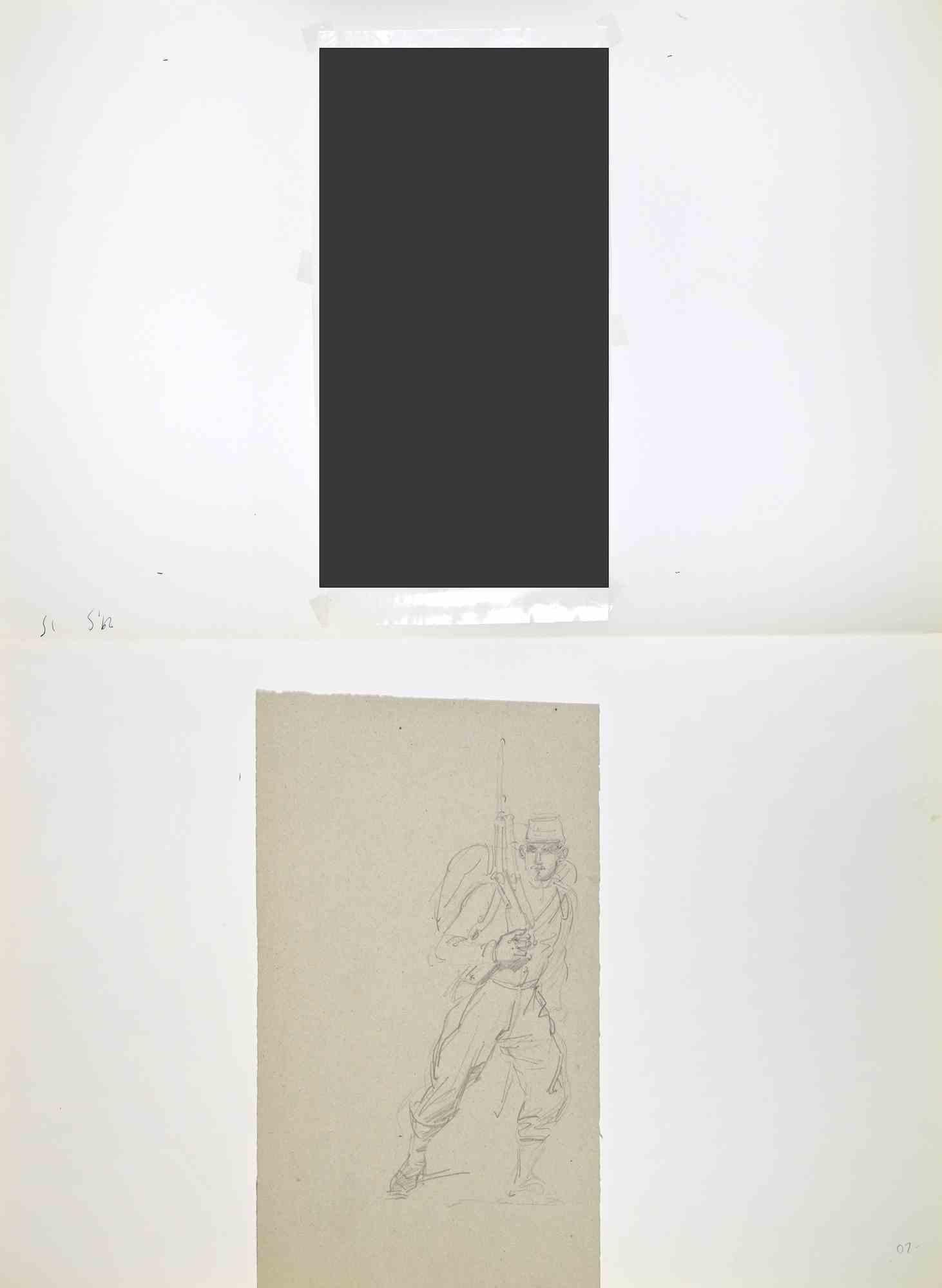 Soldier - Drawing By Isidore Pils - Mid-19th Century For Sale 1