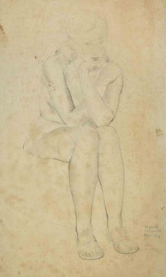 Porträt einer Frau – Zeichnung von Reynold Arnould – 1941