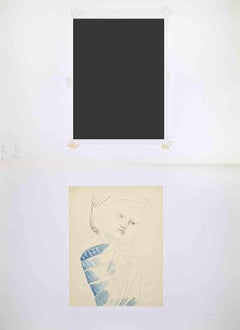 Portrait - Drawing By Lucien Coutaud - Mid-20th Century