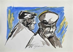 Figures - Drawing by Arturo Pagano - 1980s